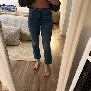 MOTHER Hustler Ankle Fray Jeans